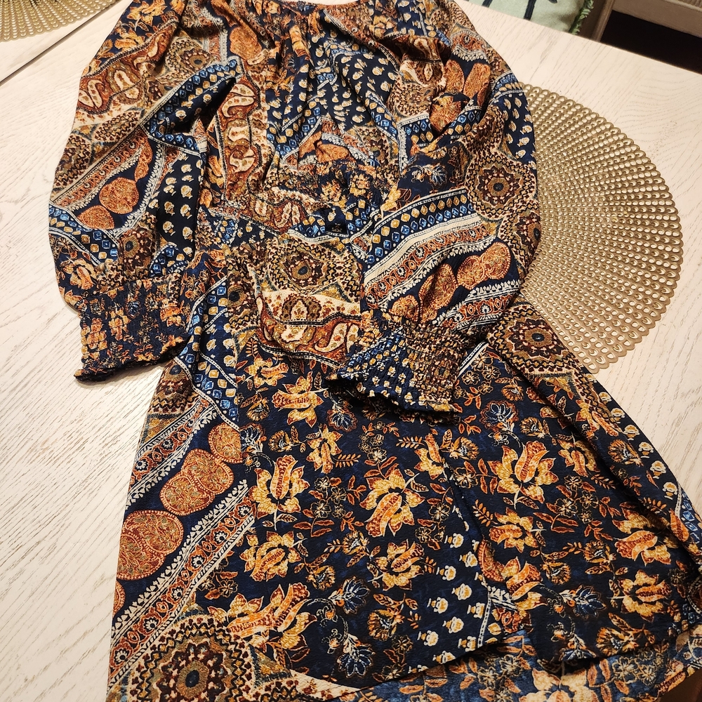 City Studio Multicolor Long Sleeve Dress